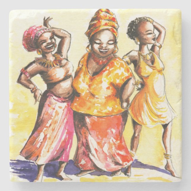 Dessous-de-verre En Pierre Femmes de danse (Devant)