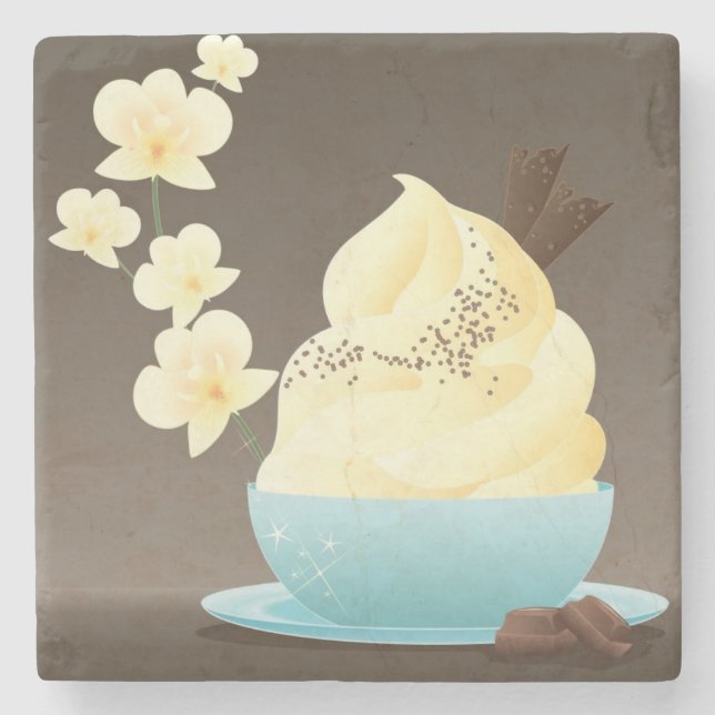 Dessous-de-verre En Pierre Festin de crème glacée (Devant)