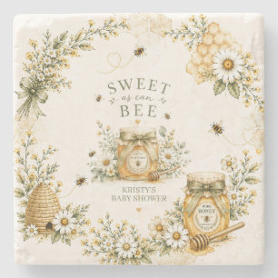 Dessous-de-verre En Pierre Fête de bébé abeille douce comme peut être abeille