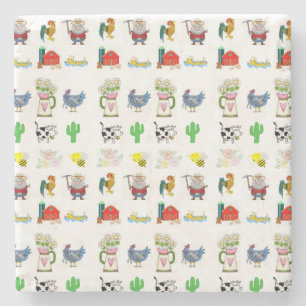 Dessous-de-verre En Pierre Fête des mères Dessous de verre en pierre de marbr