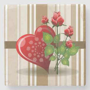 Dessous-de-verre En Pierre Fête des mères Dessous de verre en pierre de marbr