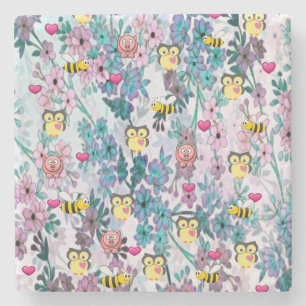 Dessous-de-verre En Pierre Fête des Mères Marbre Dessous de verre en pierre C