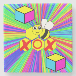 Dessous-de-verre En Pierre Fête des Mères Marbre Pierre Dessous de verre Bee