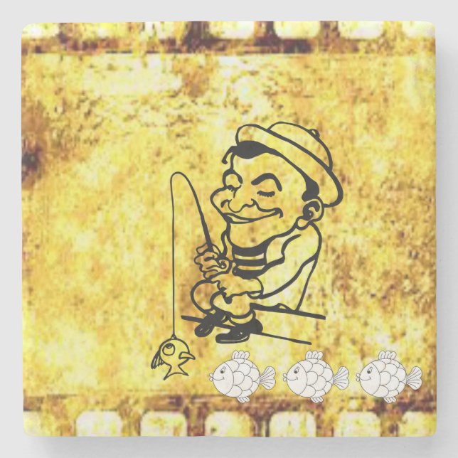 Dessous-de-verre En Pierre Fête des pères Dessous de verre en pierre (Devant)