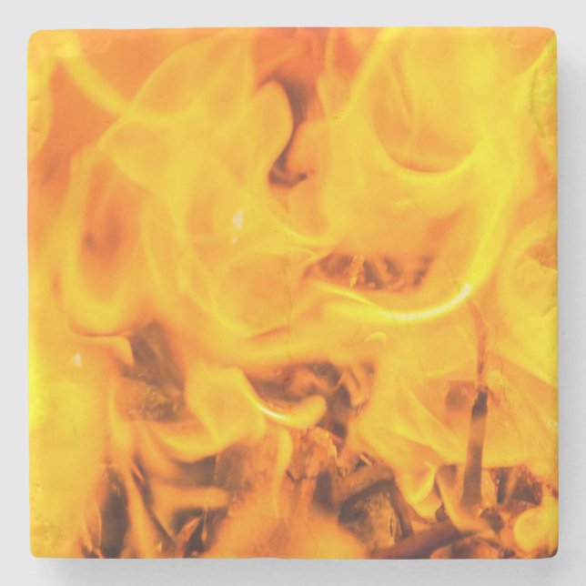 Dessous-de-verre En Pierre Feu et flammes (Devant)