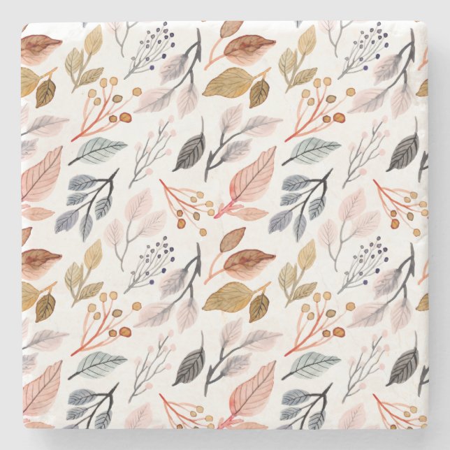 Dessous-de-verre En Pierre feuille d'arbre (Devant)