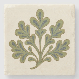 Dessous-de-verre En Pierre Feuille de chêne stylistique de William De Morgan