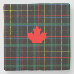 Dessous-de-verre En Pierre Feuille d'érable canadienne