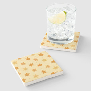 Dessous-de-verre En Pierre Feuilles d'automne vintage rétro motif