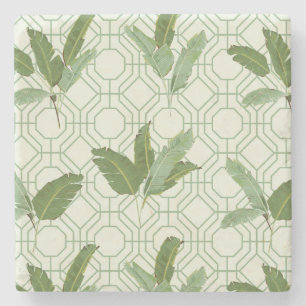 Dessous-de-verre En Pierre Feuilles de palmiers tropicaux