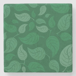 Dessous-de-verre En Pierre Feuilles verts