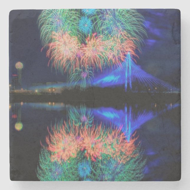 Dessous-de-verre En Pierre Feux d'artifice (Devant)