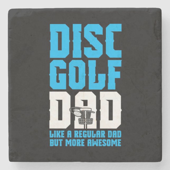 Dessous-de-verre En Pierre Fier Disk Golf Papa (Devant)