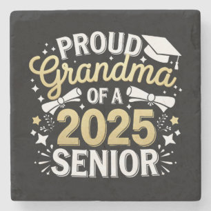Dessous-de-verre En Pierre Fière grand-mère d'un diplômé de 2025 Remise des d