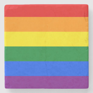 Dessous-de-verre En Pierre Fierté arc-en-ciel