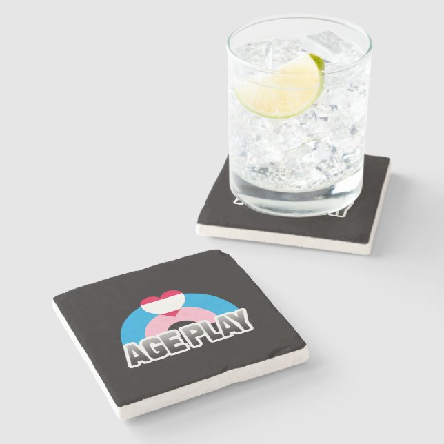 Dessous-de-verre En Pierre Fierté de jeu d'âge (Côté)