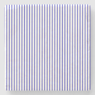 Dessous-de-verre En Pierre Filet blanc bleu-foncé