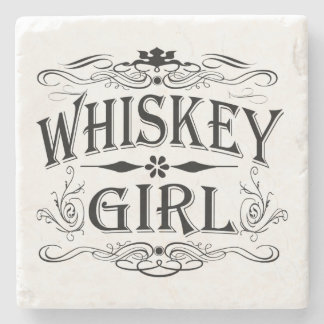 Dessous-de-verre En Pierre Fille rustique de whiskey