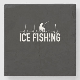 Dessous-de-verre En Pierre Fisher Ice Fishing Hearbeat