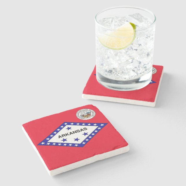 Dessous-de-verre En Pierre Flag de l'Arkansas (Côté)