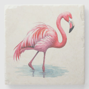 Dessous-de-verre En Pierre Flamant rose