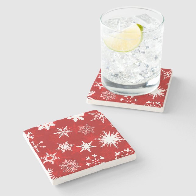 Dessous-de-verre En Pierre Flambeaux de Noël (Côté)