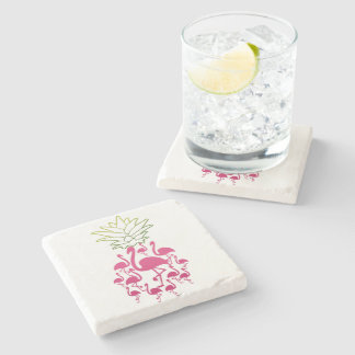 Dessous-de-verre En Pierre Flamingo Stone Coaster| Lover Stone Coaster