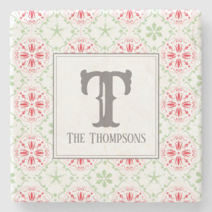 Dessous-de-verre En Pierre Flammes de neige tendance Noël rouge