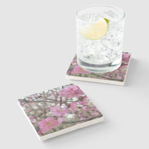 Dessous-de-verre En Pierre Fleur de cerisier rose / Sakura / ク(桜)