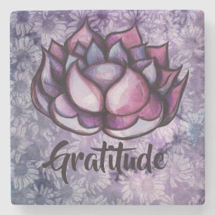 Dessous-de-verre En Pierre Fleur de Lotus pourpre Fleur de Lotus Fleurs de Lo
