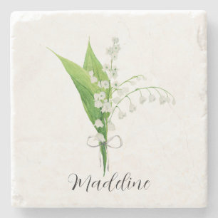 Dessous-de-verre En Pierre Fleur de Muguet Floral  