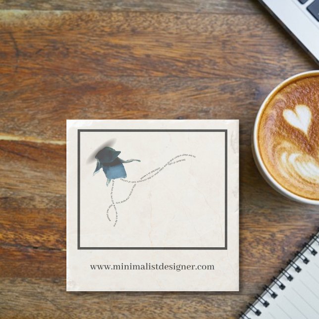 Dessous-de-verre En Pierre Fleur d'iris bleu fleuri art raffiné carte de visi (Créateur téléchargé)