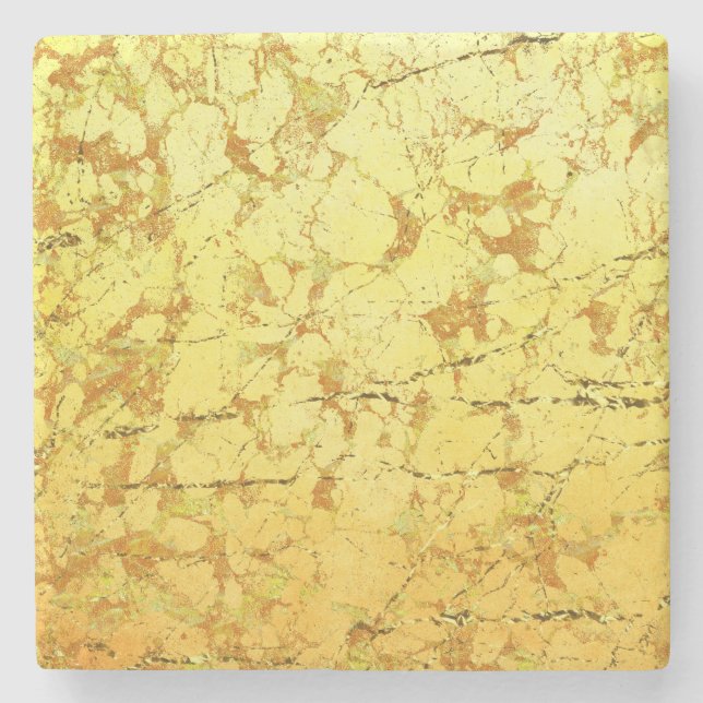 Dessous-de-verre En Pierre Fleur jaune (Devant)