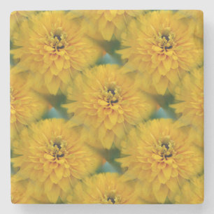 Dessous-de-verre En Pierre Fleur Jaune Fleur Nature Motif