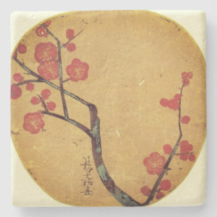 Dessous-de-verre En Pierre Fleur orientale vintage cerisier japonais en fleur