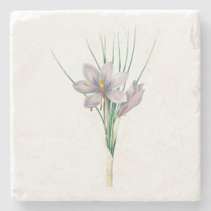 Dessous-de-verre En Pierre Fleurs : A007 Crocus d'automne -