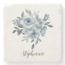 Fleurs bleues et vertes