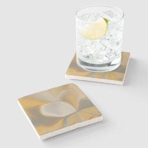 Dessous-de-verre En Pierre Fleurs de coin de pétale florale abstraite élégant