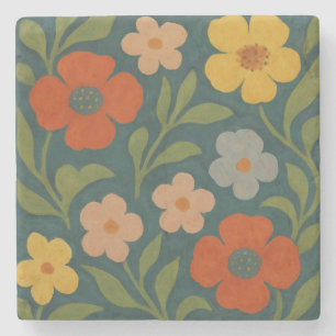 Dessous-de-verre En Pierre Fleurs de Cottage