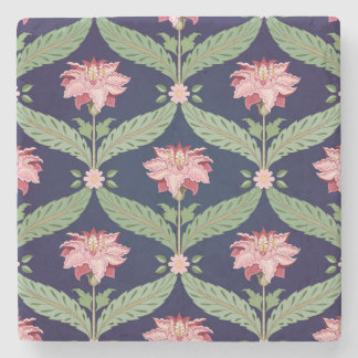 Dessous-de-verre En Pierre Fleurs de Fantaisie : Motifs Indiens Sombres
