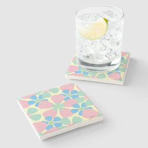 Dessous-de-verre En Pierre Fleurs de pastel de ressort