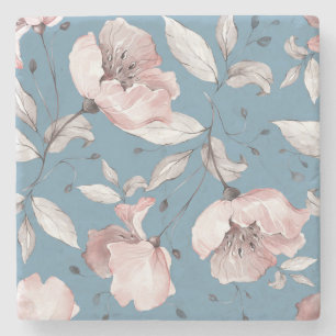 Dessous-de-verre En Pierre Fleurs de printemps, feuille, design transparent