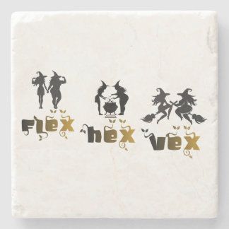 Dessous-de-verre En Pierre Flex. Hex. Vex. Sorcières Body Positive et Diverse