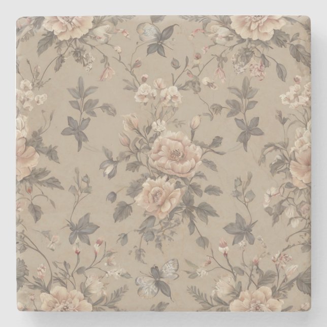Dessous-de-verre En Pierre floral (Devant)