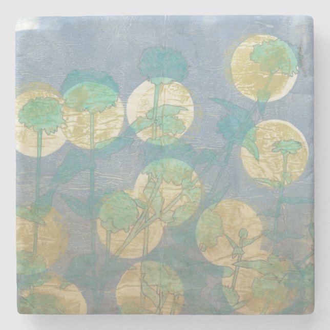 Dessous-de-verre En Pierre Floral I (Devant)