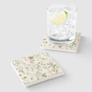 Dessous-de-verre En Pierre Floral rustique