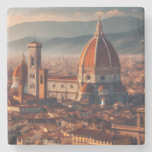 Dessous-de-verre En Pierre Florence Duomo Père Noël Maria del Fiore Italie Vo
