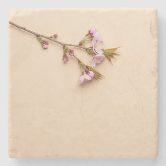 Dessous-de-verre En Pierre Fond de fleurs de cerisier et de marguerite