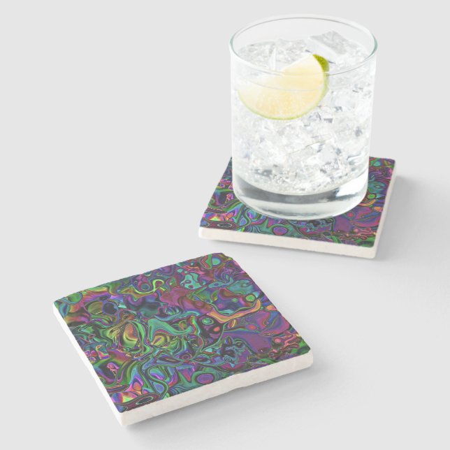 Dessous-de-verre En Pierre Fonte cérébrale (Côté)