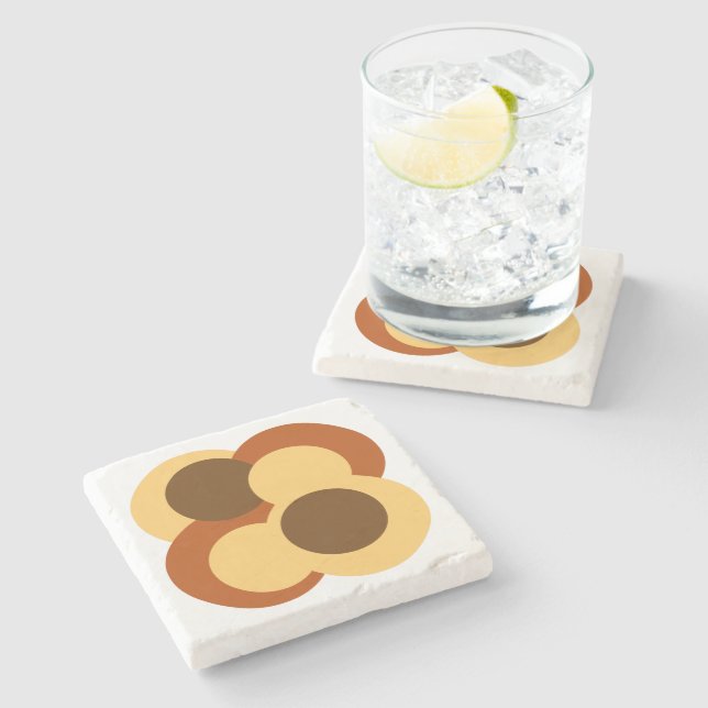 Dessous-de-verre En Pierre Formes géométriques Abstraites (Côté)